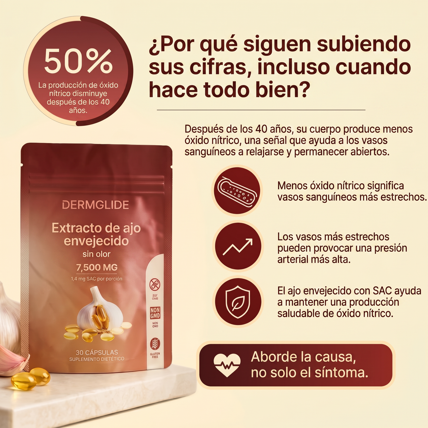 Extracto de ajo envejecido — apoyo incluso antes de recurrir a medicamentos con receta.