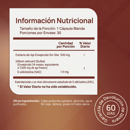 Extracto de ajo envejecido — apoyo incluso antes de recurrir a medicamentos con receta.
